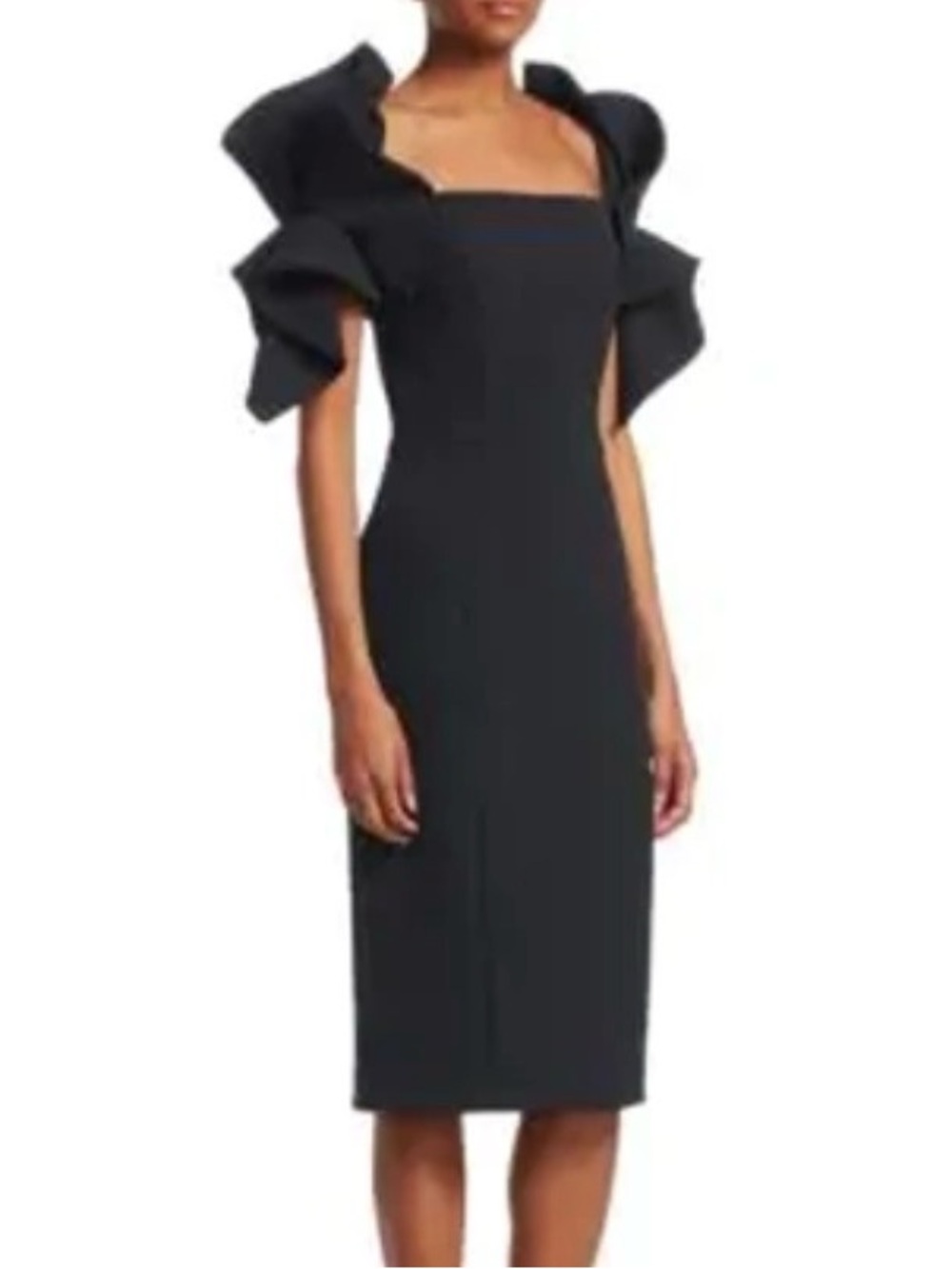 Badgley Mischka Origami Sleeve Dress black sz 4